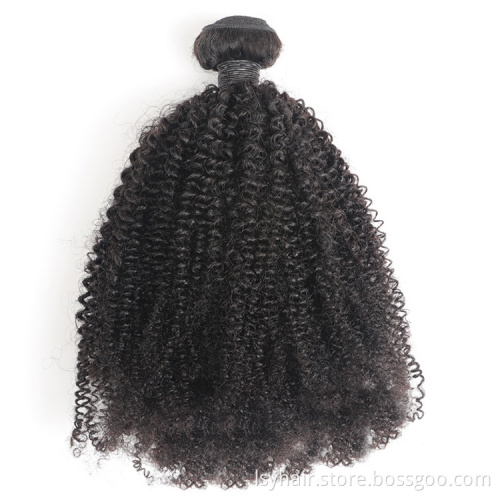 Afro Kinky Curly Hair 3 Bundles Brazilian Hair 100% Remy Human Hair Bundles Extensions 8-30inch Natural Double Weft Weave